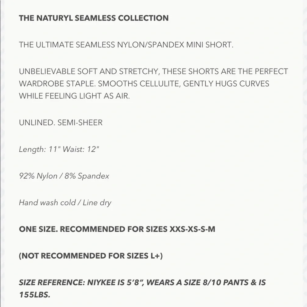 🆕 Naturyl Basic Booty Shorts Black - Picture 4 of 5
